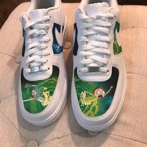 Nike Air Force 1 Custom Fabric Handmade Size 10